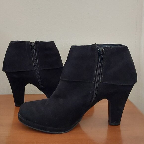 Y2K Rampage Black Ankle Boots with Knot Detail - Picture 4 of 16
